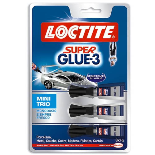 ADHESIVO INSTANTANEO SUPER GLUE-3X1GR. MINI TRIO LOCTITE 205