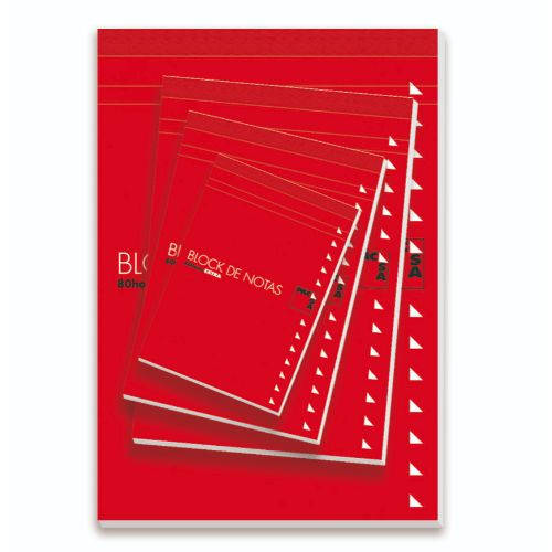 BLOC DE NOTAS CON TAPA 60 GRS. 8º (105X155MM.) 80 HOJAS LISO PACSA - Pack de 10 Unidades - 18905