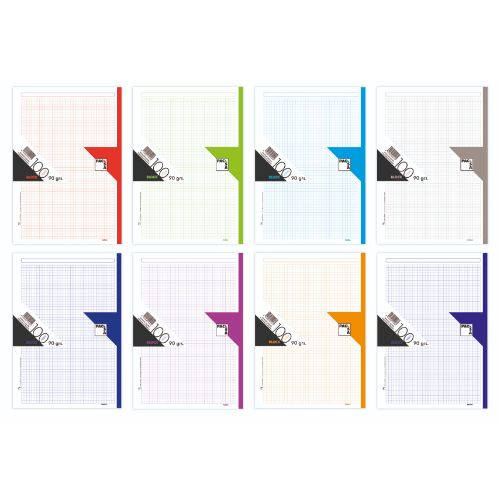 RECAMBIO DE COLORES 90 GRS. A-4 (210X297MM.) 100 HOJAS COLOR AZUL PACSA 21045