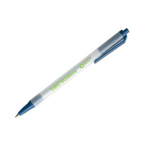 BOLIGRAFO ECO ROUNDSTIC RECICLADO TRAZO 0,4 MM. EN COLOR AZUL BIC