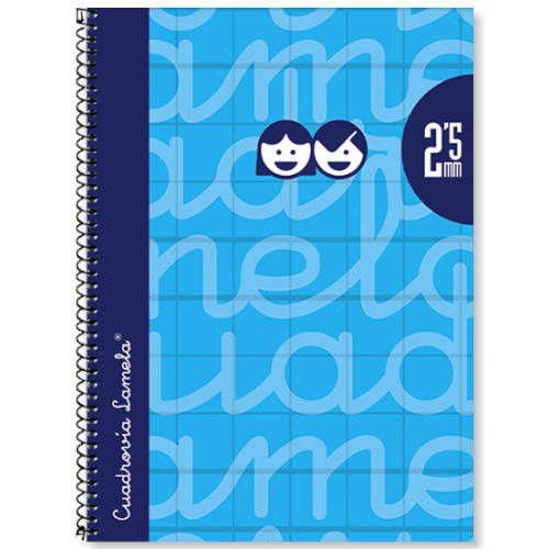 CUADERNO FOLIO FORRADO RAYADO 4 MM 5 COLORES SURTIDOS LAMELA 7FTE004S - Color no elegible