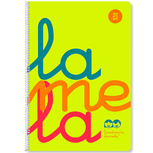 CUADERNO FOLIO PLASTIC RAYADO 2,5 MM 80 HOJAS 90 GRS COLORES SURTIDOS LAMELA 7FTP002S - Color no elegible