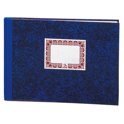 LIBRO DE CARTONÉ RAYADO HORIZONTAL AZUL FOLIO APAISADO 100 HOJAS DOHE 09971