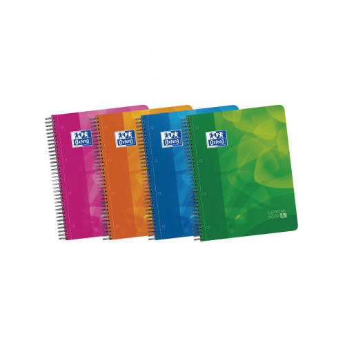 CUADERNO EUROPEANBOOK 4 TAPA PLASTICO A4+ 120 HOJAS CON SEPARADORES-50% HOJAS GRATIS OXFORD - Pack de 5 Unidades - 400027277