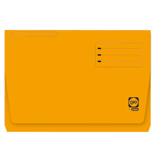 SUBCARPETA CON BOLSA Y SOLAPA INTENSAS 320 GRS FOLIO COLOR AMARILLO GIO 400040683