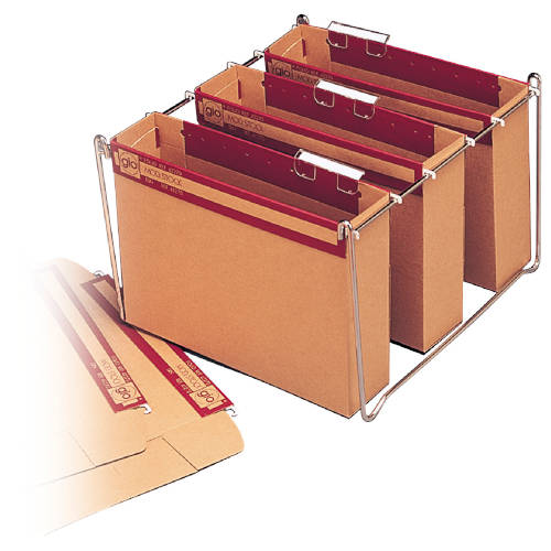 CARPETA COLGANTE CAJÓN STOCK FOLIO LOMO 75 COLOR MARRÓN GIO 400021922 - Pack de 10