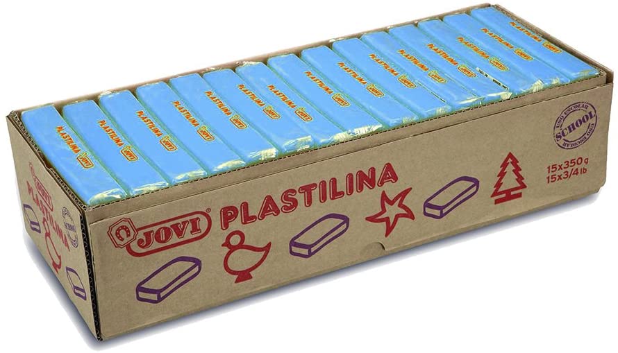 PASTILLAS PLASTILINA 350 G - AZUL CLARO JOVI - 1 pieza(s) - 7212