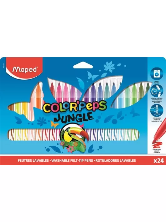 ESTUCHE CARTON 24 ROTULADORES JUNGLE 2.0 MAPED 845904