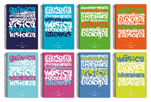 CUADERNO POLIPROPILENO UNICLASIC 4º 80 HOJAS 90GR. 4X4 COLORES SURTIDOS GUERRERO 88433299 - Color no elegible