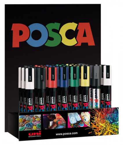 ROTUL.UNI-POSCA PC-5M EXPOSITOR de 36