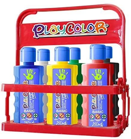 FINGER PAINT BASIC 40ML. 6 COLORES SURTIDOS PLAYCOLOR 17591. - Color no elegible