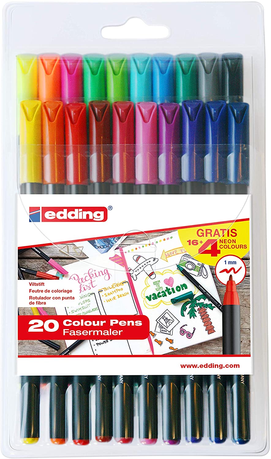 BOLSA 16 ROTULADORES 1200 + 4 DE REGALO EDING E1200/20 S