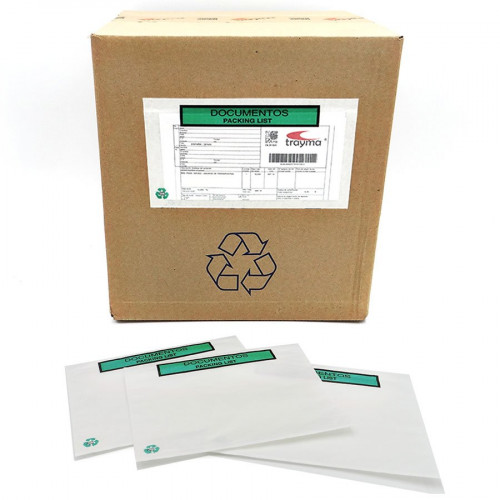 CAJA 1000 SOBRES ADHESIVOS PACK LIST 100% PAPEL 240X170 MM IMPRESO DOCUMENTOS PACKING LIST S2757 F-P