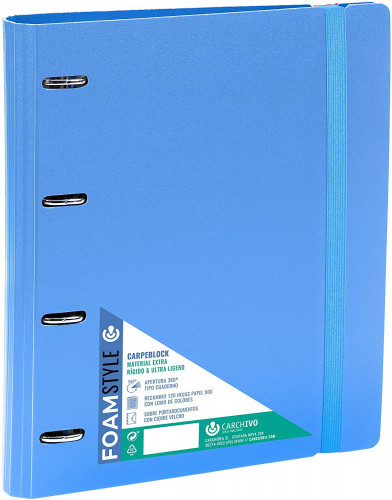 CARPEBLOCK POLIPROPILENO RIGIDO FOAM STLYE 4/35 120H AZUL CARCHIVO 12407409