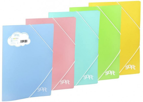 CARPETA SOLAPAS SOFT POLIPROPILENO C/ETIQUETA Y GOMA TURQUESA CARCHIVO 20160117 20160117 - Paquete 5 unidades