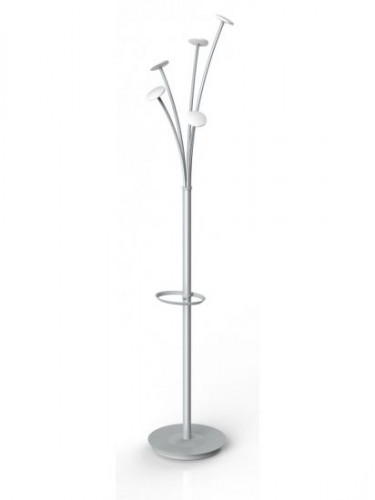 PERCHERO DE PIE CON 5 GANCHOS GRANDES Y SOPORTE PARA PARAGUAS 355X1870 MM BLANCO ALBA ALPMFEST BC