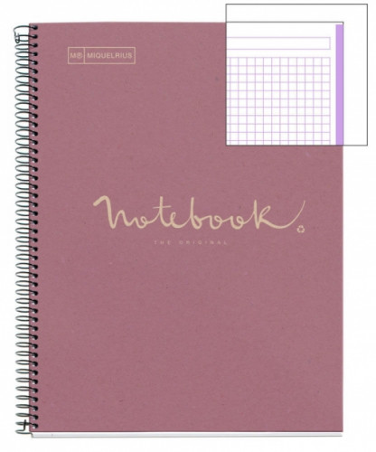 CUADERNO 100% RECICLADO NB-1 A4 80HOJAS ECOLAVANDA EMOTIONS MIQUELRIUS 6090