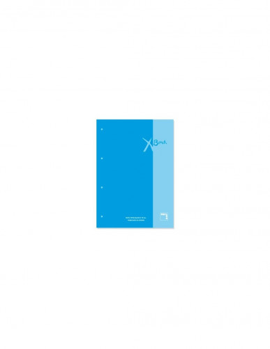 RECAMBIO XBLOCK DIN A4 TAPA CARTÓN 4 TALADROS 80 HOJAS PAPEL 90GRS. CUADRICULA 5X5 + GRECA COLOR TURQUESA PACSA - Pack de 5 Unidades - 21156