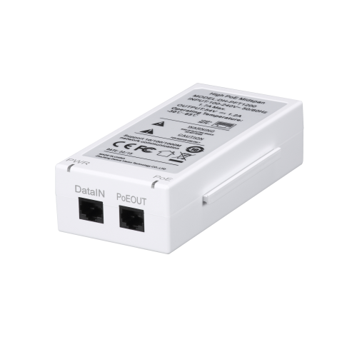 (DH-PFT1200) INYECTOR HIGHPOE 1 PUERTO 802.3AT 60W MAX 10-100-1000MBIT