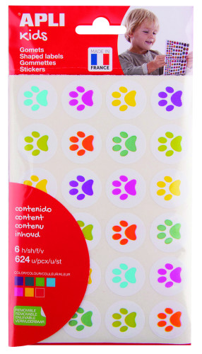 BOLSA DE GOMETS - PEGATINAS HUELLAS DE GATITOS APLI 19721
