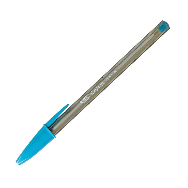 Pack 20 Unid. BOLIGRAFO CRISTAL FUN BIC COLOR TURQUESA PUNTA 1.66MM 929074