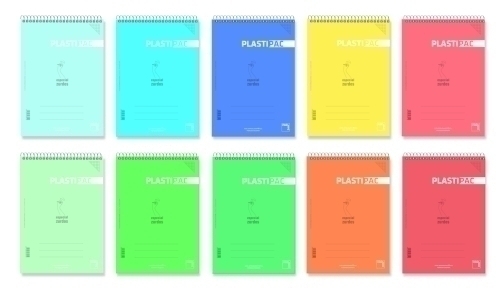 BLOCK PACSA PLASTIPAC ZURDOS PP Fº 80h C - Pack de 5 unidades 16561 - Colores no elegibles