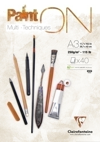 BLOCK DIBUJO CLAIR.PAINT ON MULTIT. A3 - Pack de 2 unidades