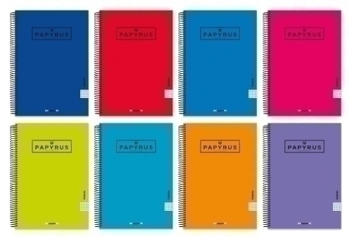 BLOC PAPYRUS UNICLAS Fº 80h MM SURT. - Pack de 5 unidades