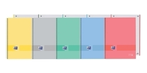 BLOC OXF. EU.BOOK 1 A4 80h HZ.SURTIDO - Pack de 5 unidades - Color no elegible