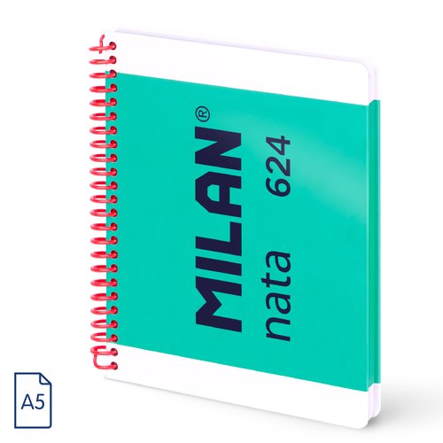 BLOC MILAN NATA 624 A5 80h HRZ. VERDE - Pack de 3 unidades