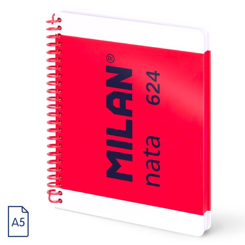 BLOC MILAN NATA 624 A5 80h HRZ. ROSA - Pack de 3 unidades