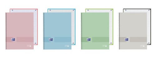 BLOC OXF. EU.BOOK 1 A4 80h CD.5 PASTEL - Pack de 5 unidades