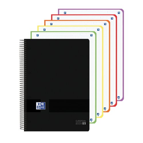 BLOC OXF. EU.BOOK 5 A4 120h CD.5 NEGRO - Pack de 5 unidades
