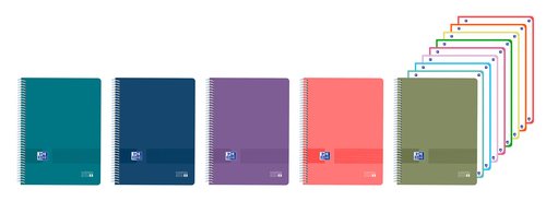 BLOC OXF. EU.BOOK 8 A4 160h HZ. VIVOS - Pack de 5 unidades
