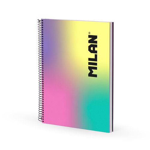 MILAN CUADERNO ESPIRAL A4 90H 120GR CUADRÍCULA 5X5 TAPA DURA COLECCIÓN SUNSET