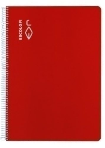 BLOCK ESCOLOFI A4 80h CD.4 70g ROJO - Pack de 5 unidades