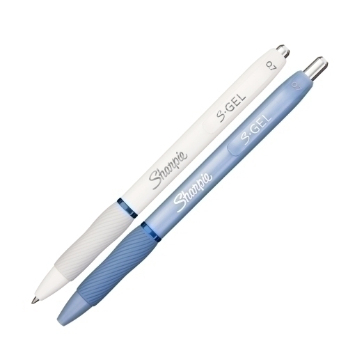 SHARPIE BOLÍGRAFO SGEL FASHION SURTIDOS CUERPO BLANCO - AZUL CELESTE 0.7MM GEL AZUL - Pack de 12 unidades - Color no elegible