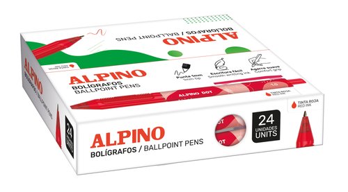 BOLIG.ALPINO DOT UNICOLOR ROJO C/24 - Pack de 6 unidades