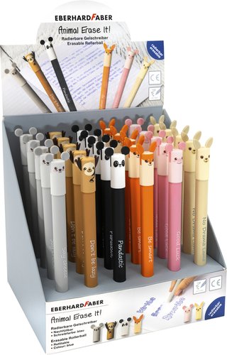 BOLIGRAFO FABER BORRABLE ANIMALES EXP.36