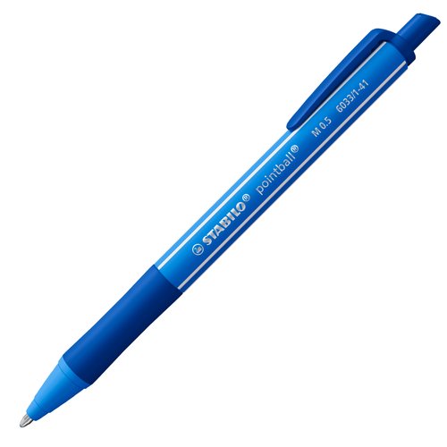 BOLIGRAFO STABILO POINTBALL AZUL MARINO - Pack de 10 unidades