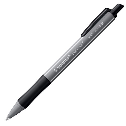 BOLIGRAFO STABILO POINTBALL GRIS OSCURO - Pack de 10 unidades