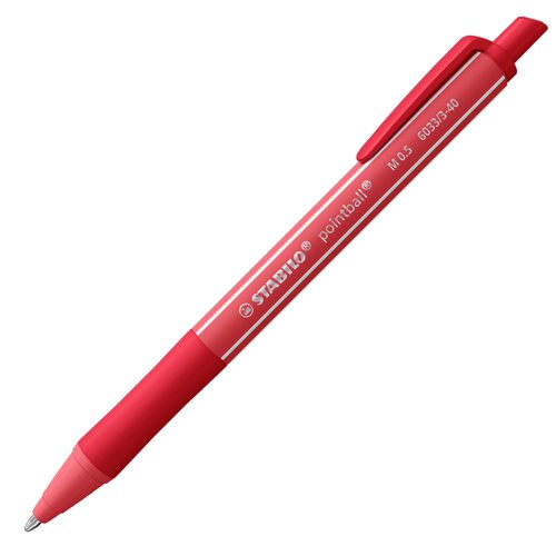 BOLIGRAFO STABILO POINTBALL ROJO OXIDO - Pack de 10 unidades