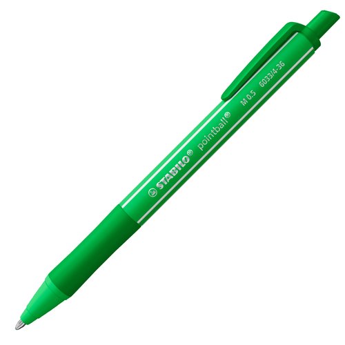 BOLIGRAFO STABILO POINTBALL VERDE MENTA - Pack de 10 unidades