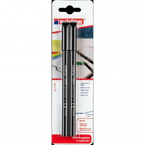 BLISTER 2 ROTULADORES EDDING 1200 NEGRO