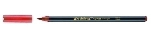 ROTUL.EDDING 1340 BRUSHPEN ROJO - Pack de 10 unidades