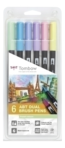 ROTULADOR TOMBOW DOBLE PUNTA PINC. EST 6