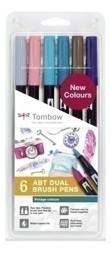 ROTULADOR TOMBOW DOBLE PUNTA PINC. EST.6