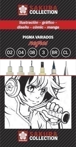 TALENS SAKURA COLLECTION SET DE ROTULADORES PIGMA VARIADOS + PORTAMINAS NEGRO