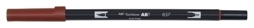 ROTULADOR TOMBOW DOBLE PUNTA PINC. VINO - Pack de 6 unidades