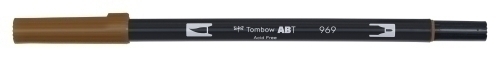ROTULADOR TOMBOW DOBLE PUNTA PINC. CHOCO - Pack de 6 unidades